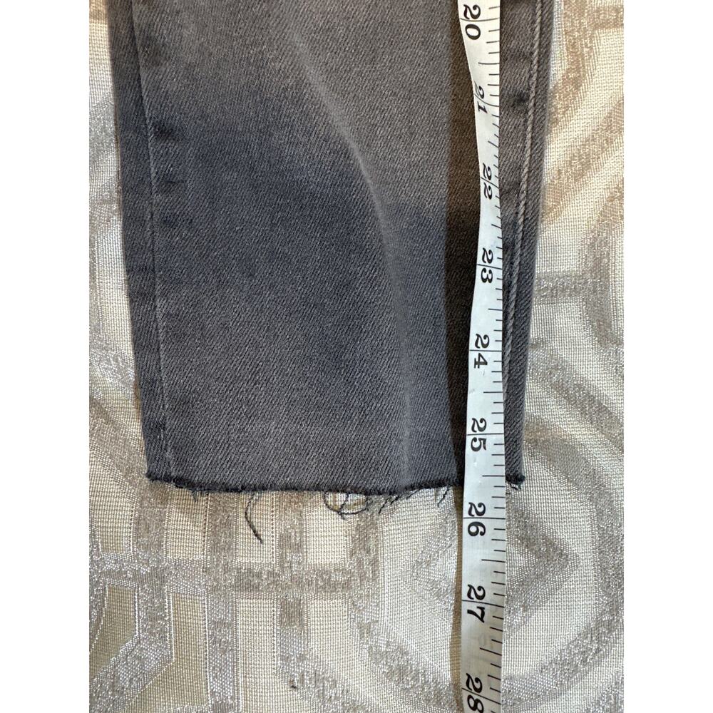 Good American Good Waist Crop Jeans Gray Raw Hem Size 8/29 NWT High Rise Stretch - Picture 6 of 8